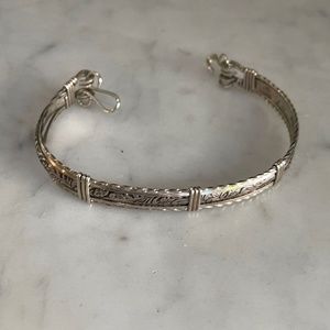 Sterling Silver Bracelet with Sterling Wraps